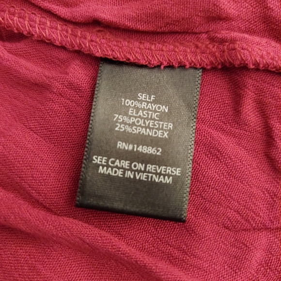 Torrid Burgundy Purple Babydoll Top- New with Tags - Picture 7 of 10